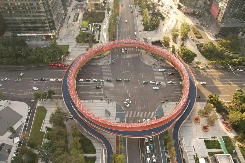 Aerial Photography of the Jiaozi Ring of Chengdu in China